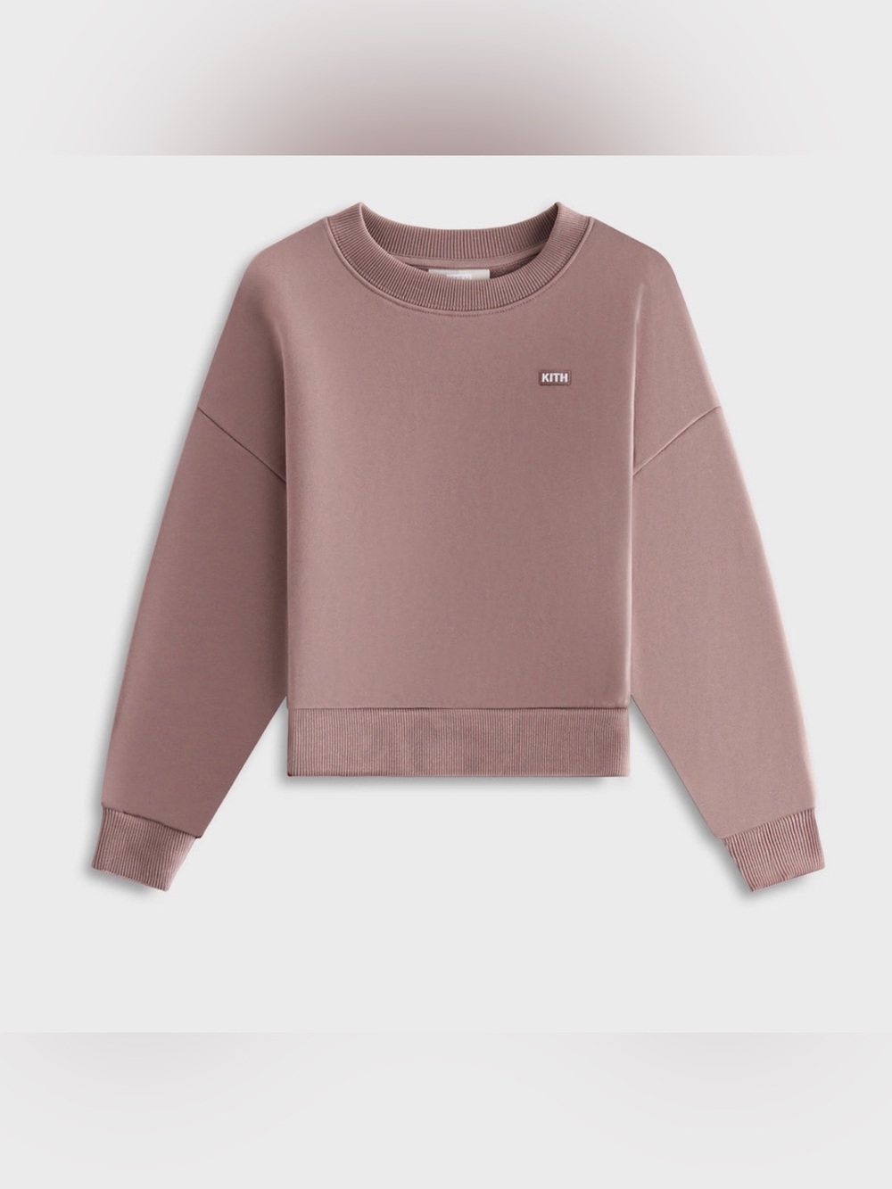 Kith Women's Cropped Crewneck Sweatshirt in Mauve